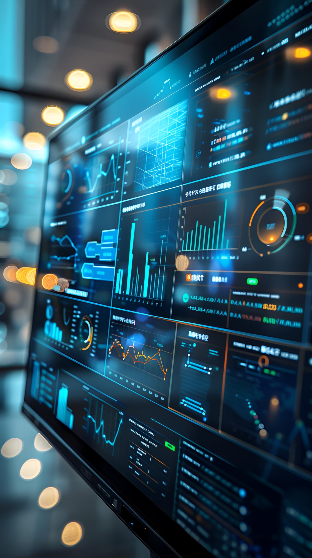 Real-time analytics dashboard on a large display
